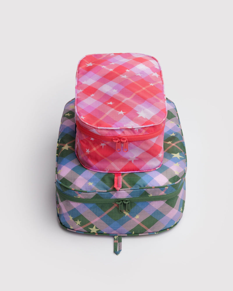 BAGGU New Arrivals Packing Cube Set - Star Plaid