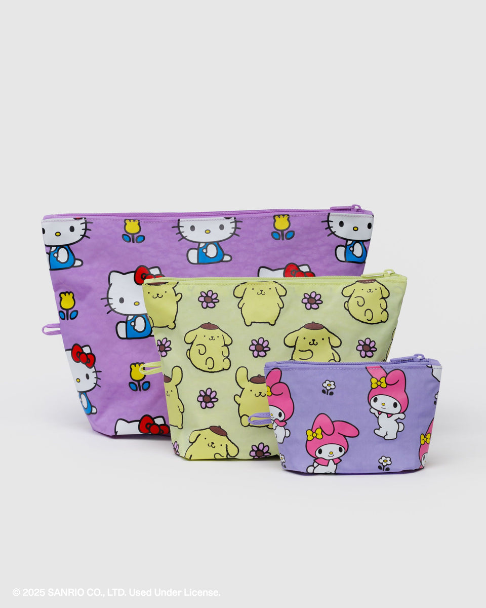BAGGU ALL PRODUCTS Go Pouch Set - Hello Kitty and Friends Florals