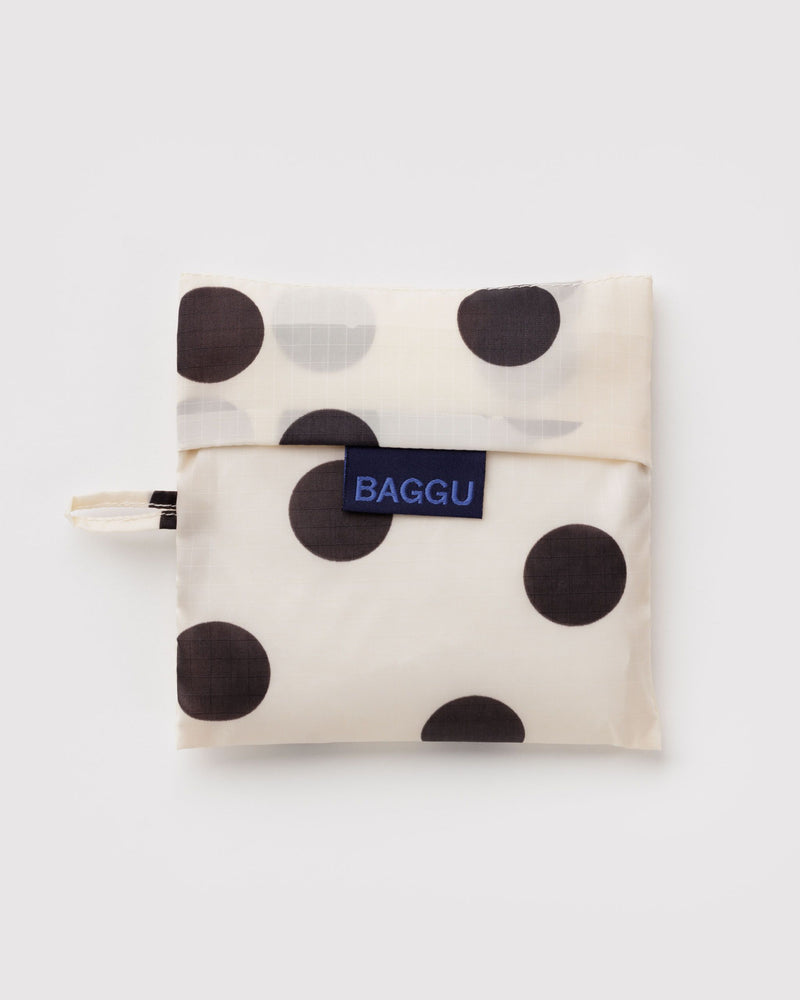 BAGGU  Standard Baggu - Cream and Black Polka Dot