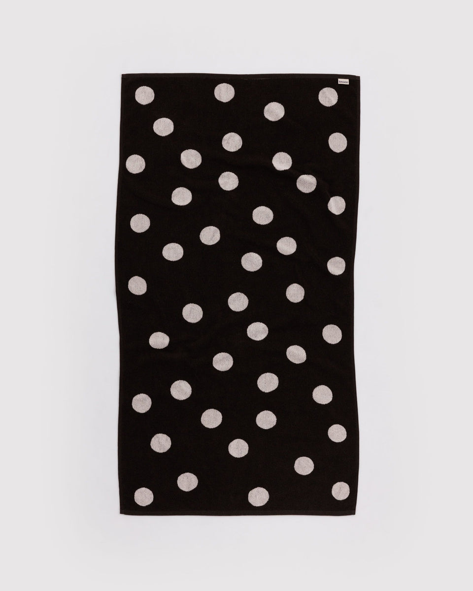 BAGGU BFCM 2024 Bath Towel - Cream and Black Polka Dot
