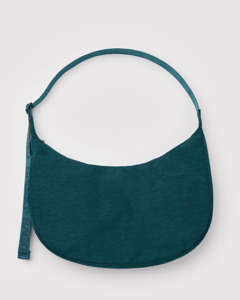 BAGGU Nylon Crescent Bags Large Nylon Crescent Bag - Deep Sea