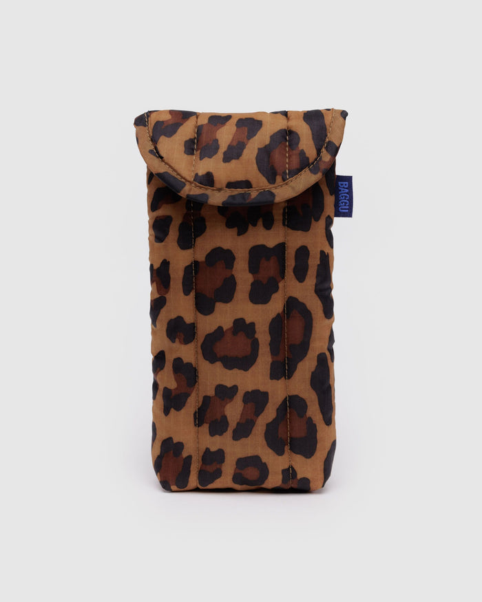 BAGGU Leopard Collection Puffy Glasses Sleeve - Leopard