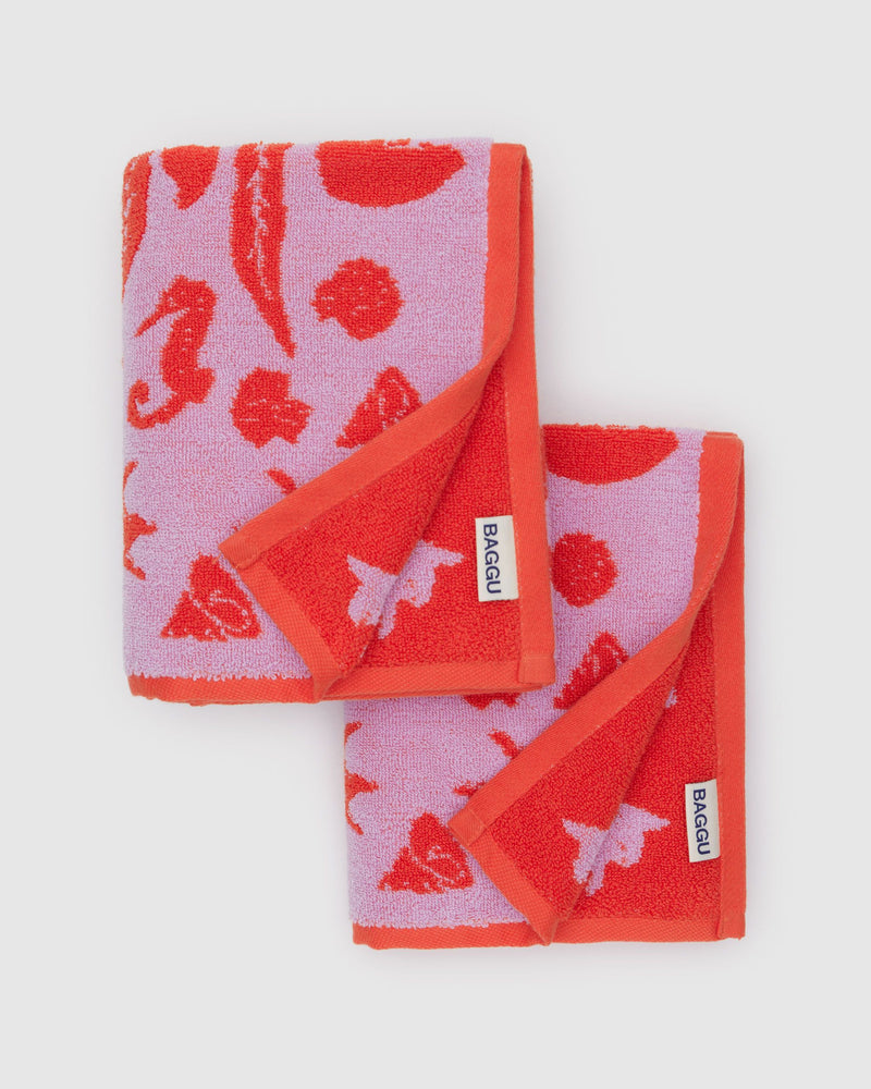 BAGGU.com  Hand Towel Set of 2 - Sea Shells