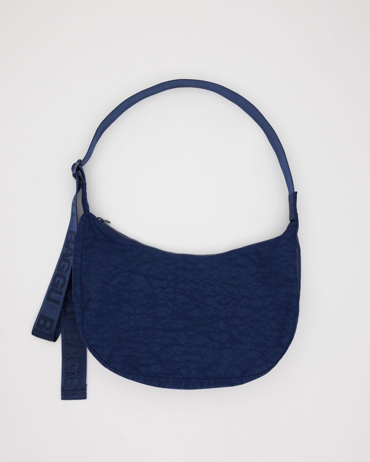 Medium Nylon Crescent Bag - Navy