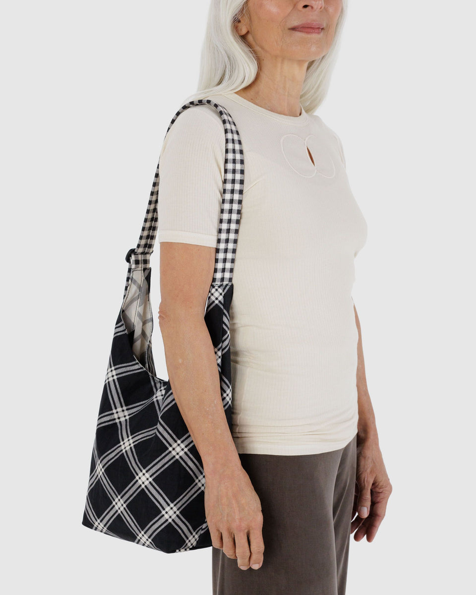 BAGGU.com Crossbody Bags Small Nylon Sling - Mixed Plaid