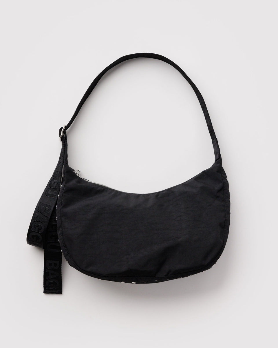 BAGGU Medium Nylon Crescent Bag Medium Nylon Crescent Bag - Studs