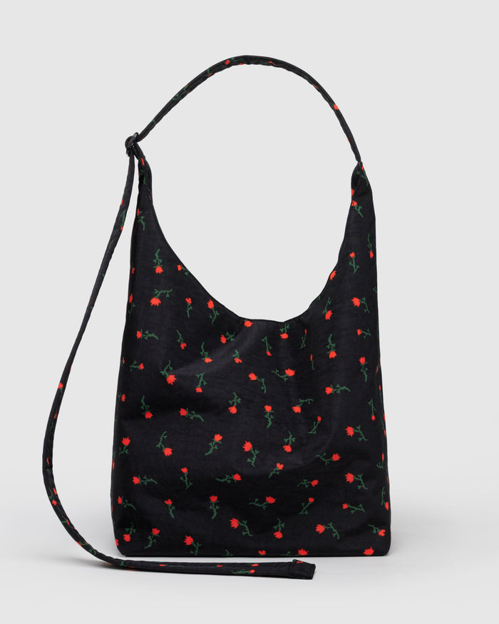 BAGGU Crossbody Bags Large Nylon Sling - Painted Wildflower