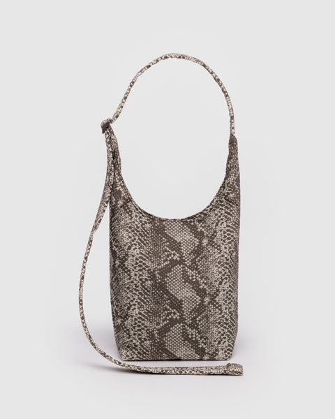 BAGGU Crossbody Bags Small Nylon Sling - Snakeskin