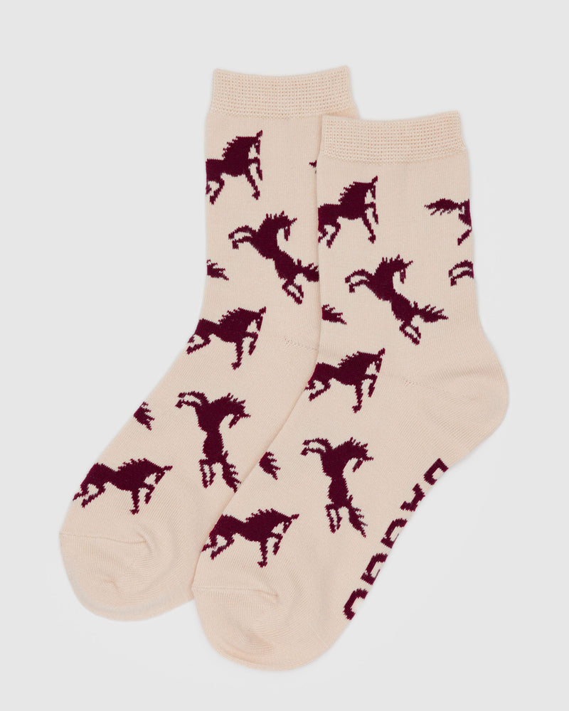 BAGGU  Crew Sock - Horses