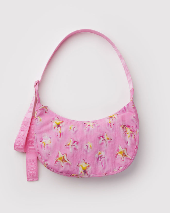 BAGGU Nylon Crescent Bags Medium Nylon Crescent Bag - Dancing Star