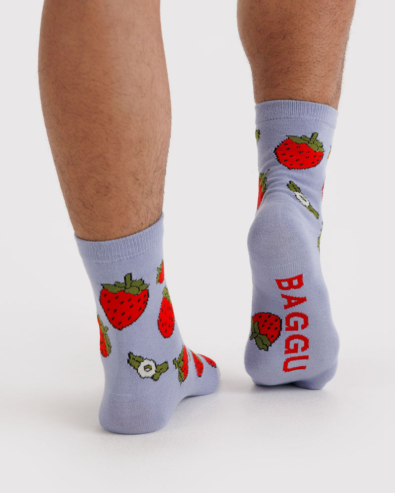 BAGGU  Crew Sock - Strawberry Blossom