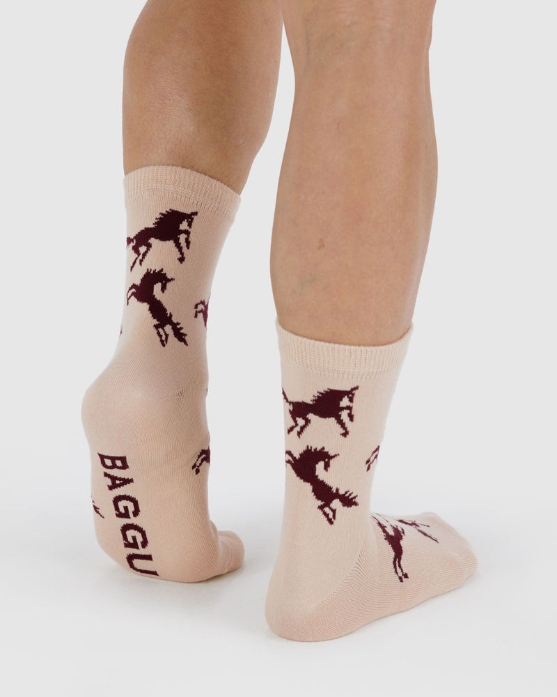BAGGU ALL PRODUCTS Crew Sock - Horses
