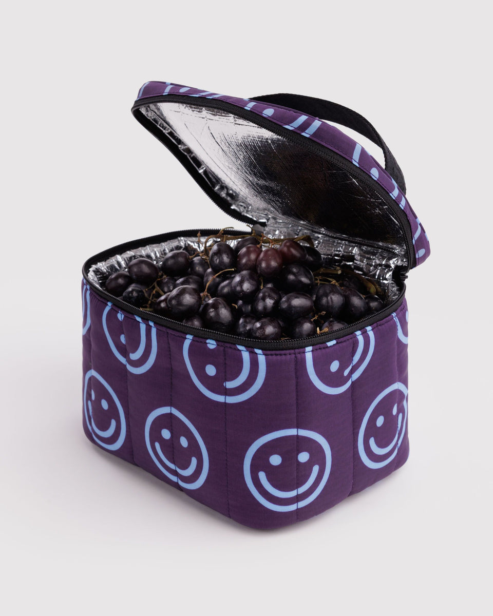 BAGGU Home & Outdoor Puffy Lunch Bag - Indigo Happy