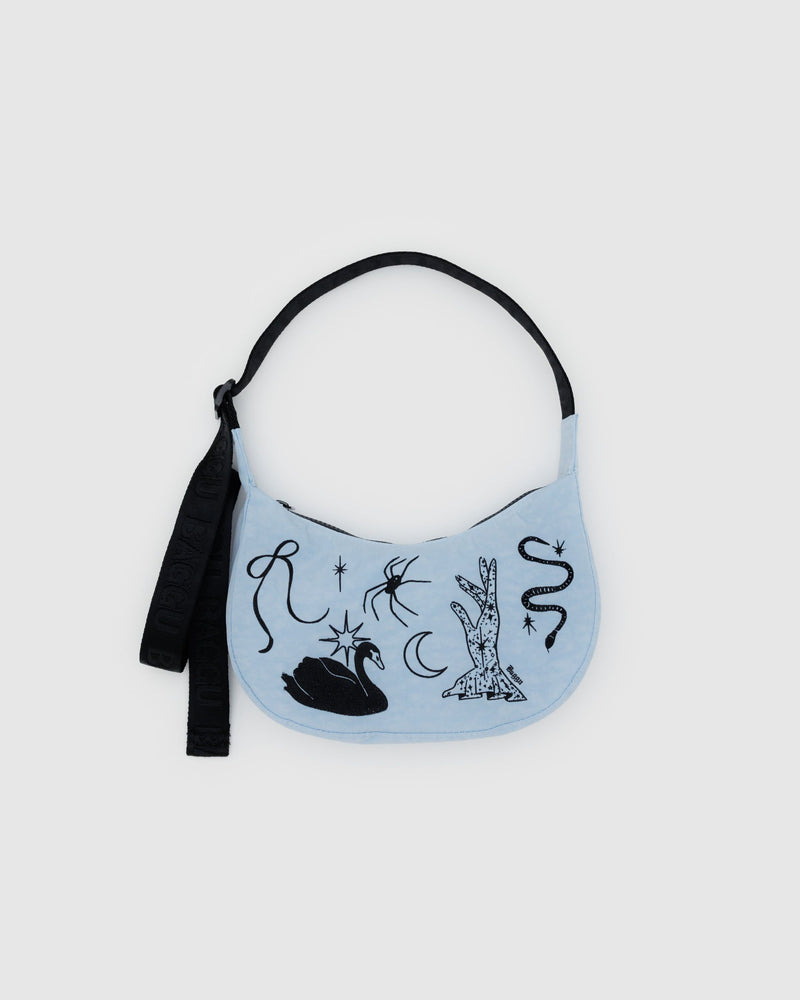 BAGGU ALL PRODUCTS Small Nylon Crescent Bag - Embroidered Ballet Icons