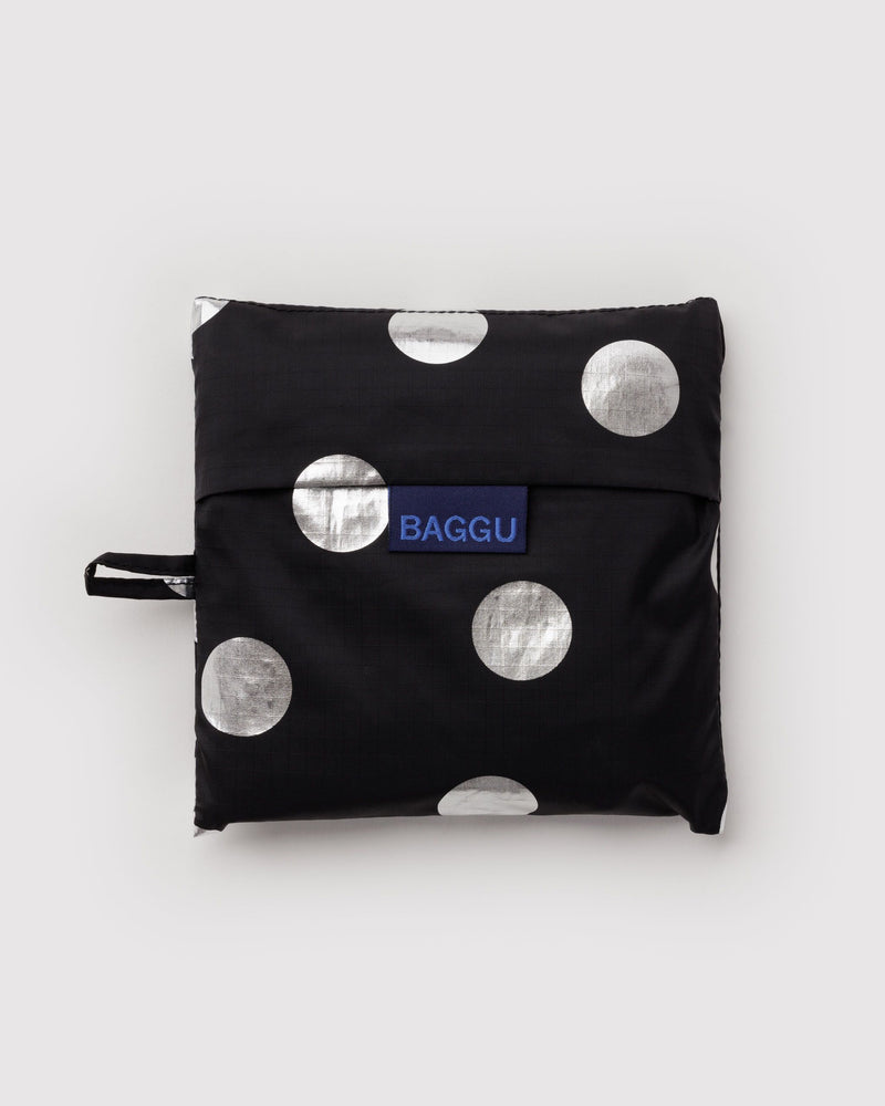 BAGGU Big Big Baggu - Silver Metallic Polka Dot