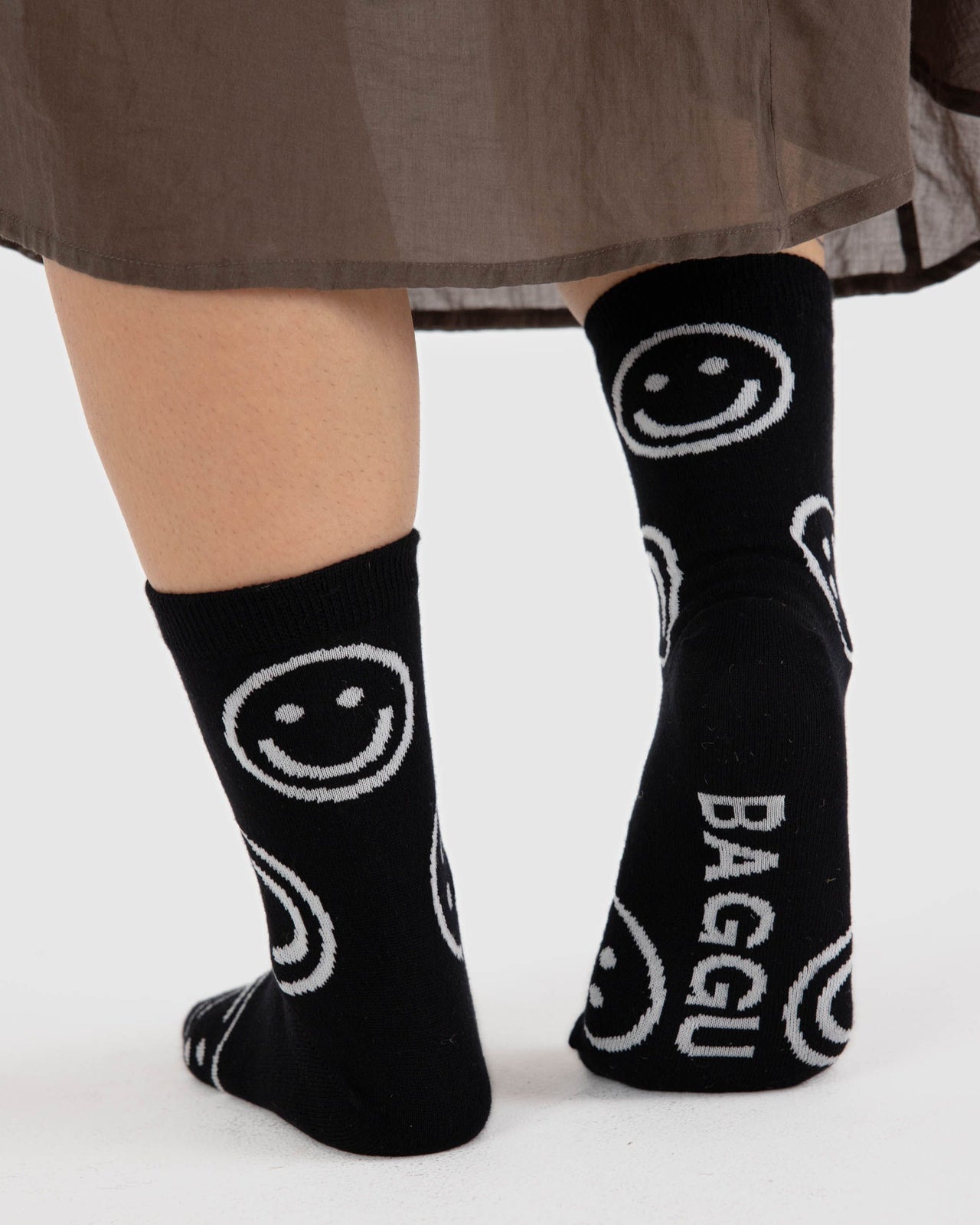 Crew Sock - Black Happy