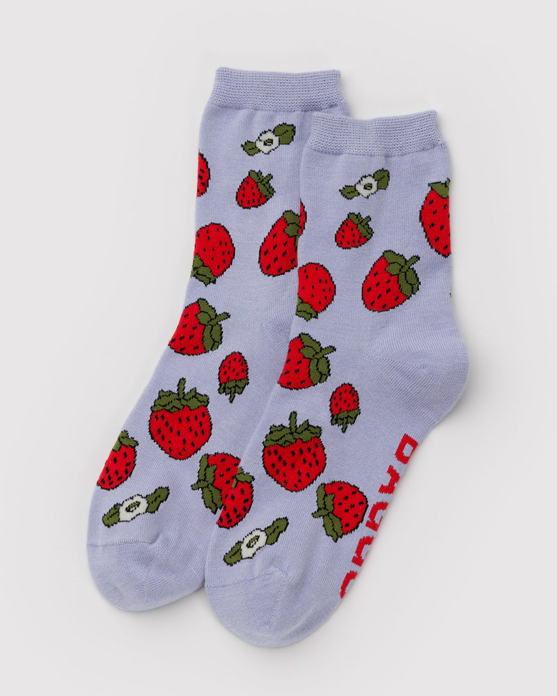 BAGGU  Crew Sock - Strawberry Blossom