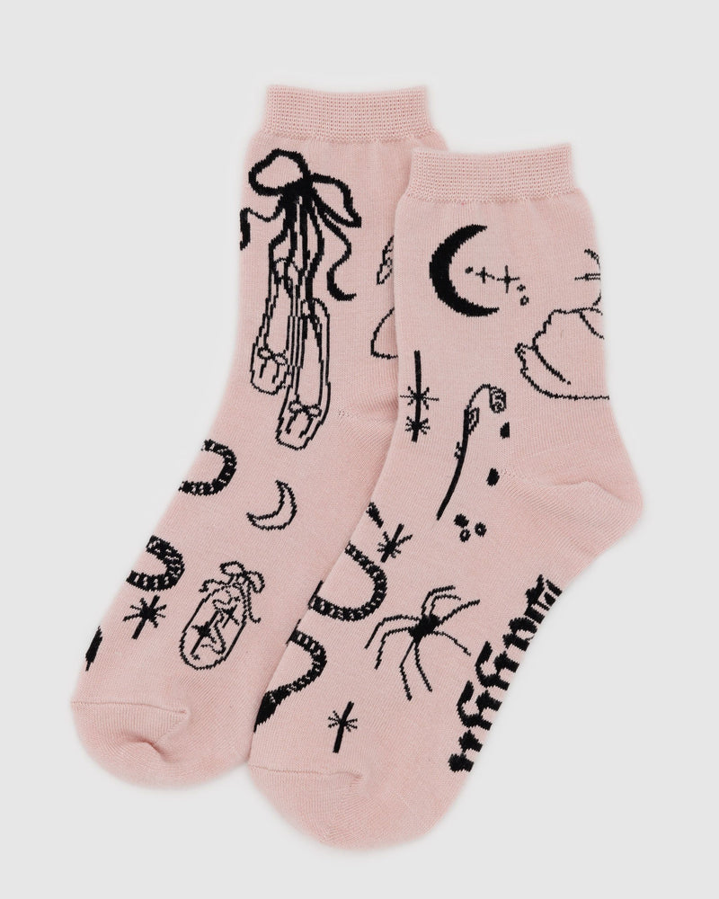 BAGGU ALL PRODUCTS Crew Sock - Ballet Icons
