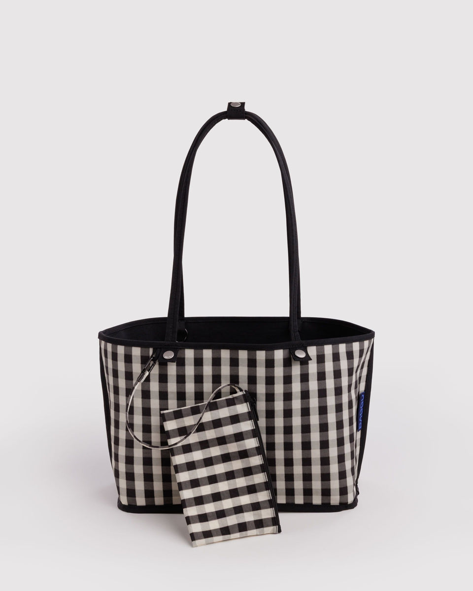 BAGGU Black Bags Medium Nylon Reversible Tote - Black Mix