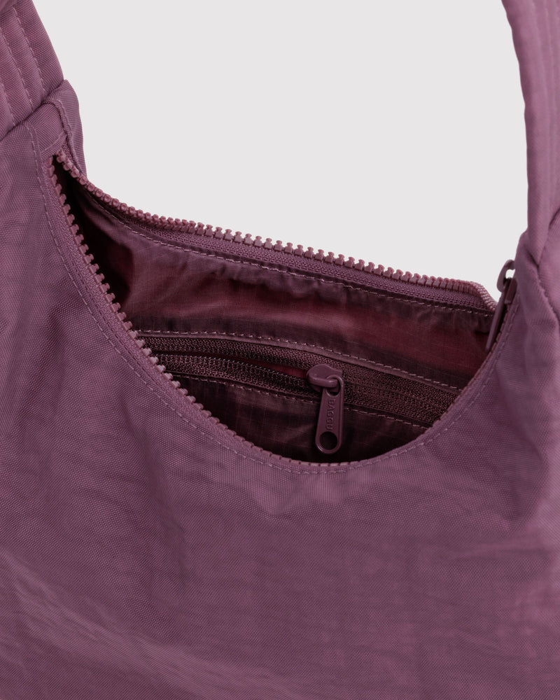 BAGGU  Mini Nylon Shoulder Bag - Wild Plum