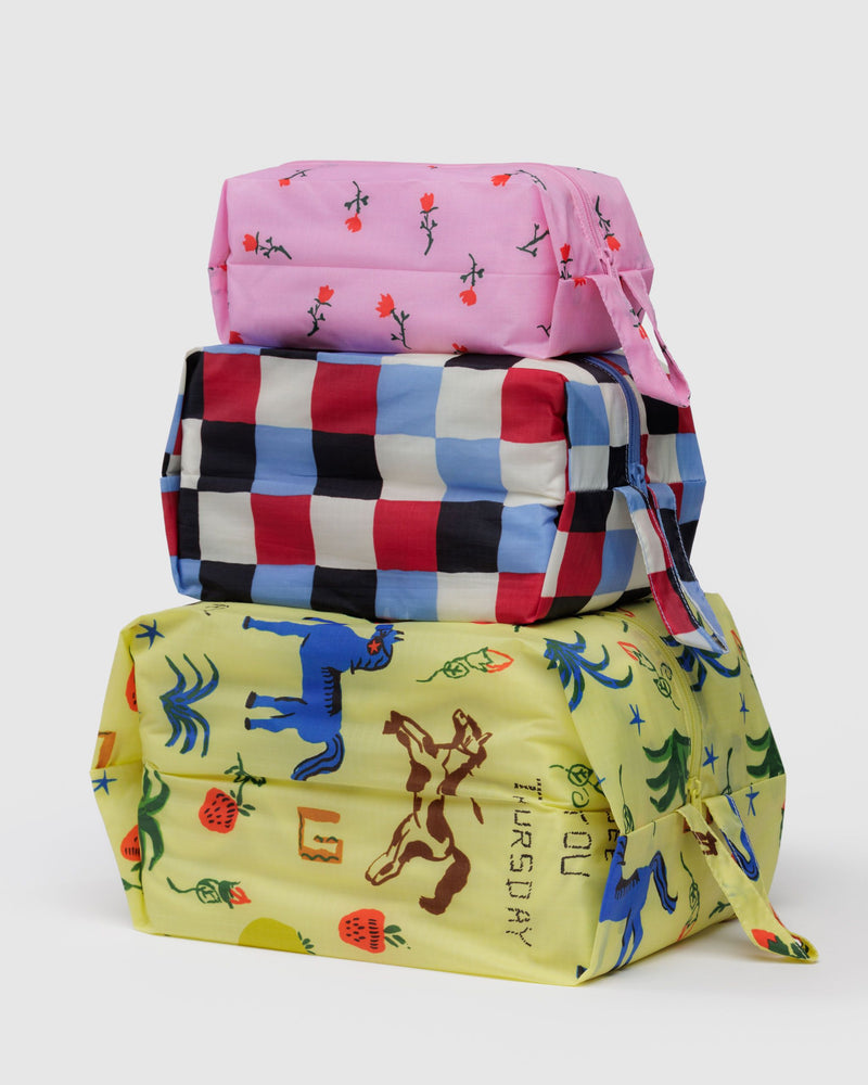 BAGGU  3D Zip Set - Painted Prairie