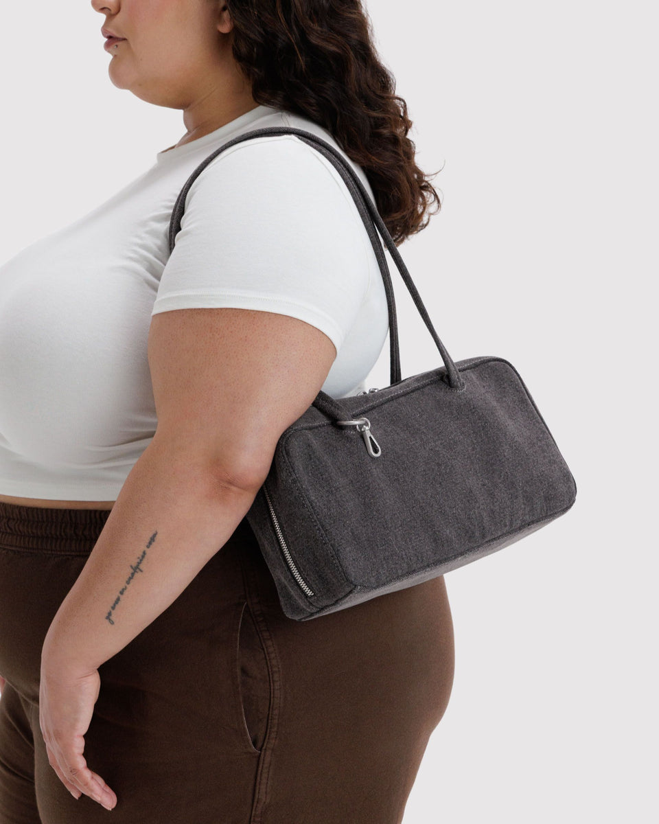 BAGGU ALL PRODUCTS (EXCEPT GIFT CARDS) Denim Bowler Bag - Washed Black Denim