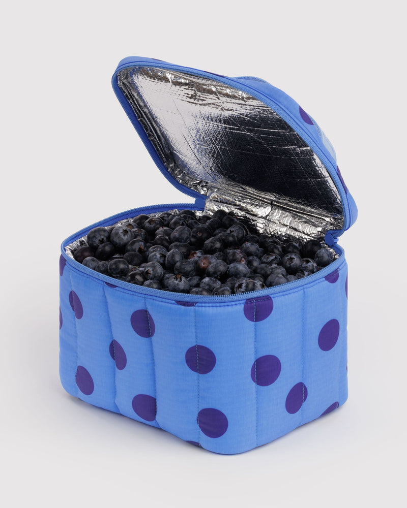 BAGGU  Puffy Lunch Bag - Blue Polka Dot
