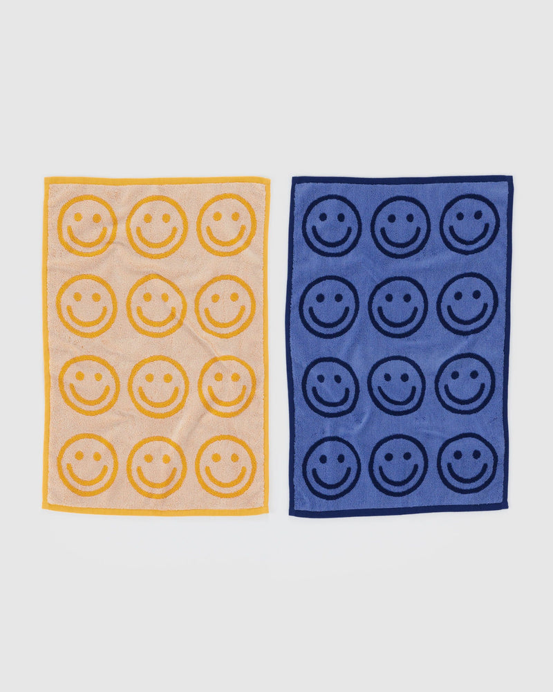 BAGGU.com  Hand Towel Set of 2 - Happy Blue Marigold