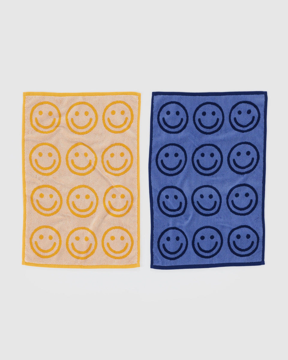 BAGGU ALL PRODUCTS Hand Towel Set of 2 - Happy Blue Marigold