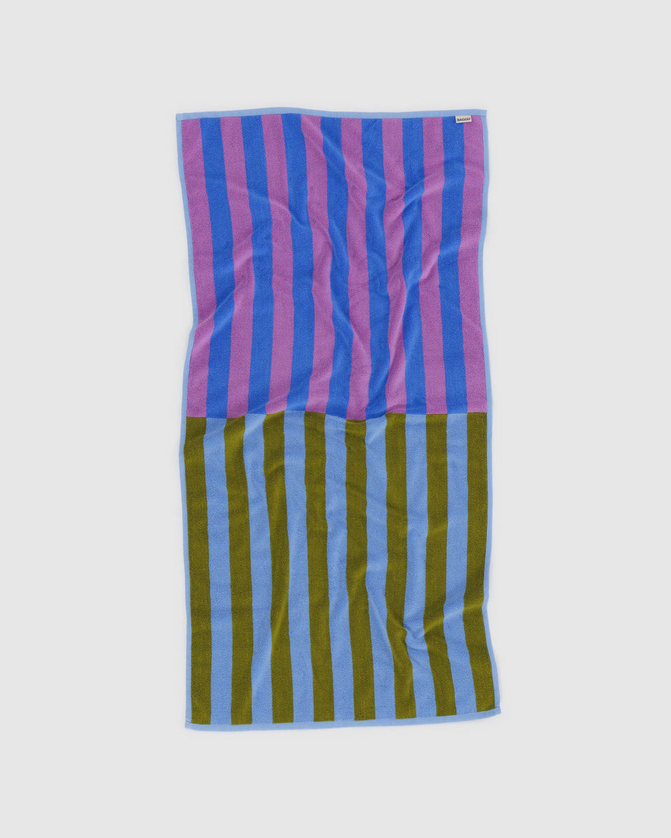 BAGGU ALL PRODUCTS Bath Towel - Cabana Stripe Mix