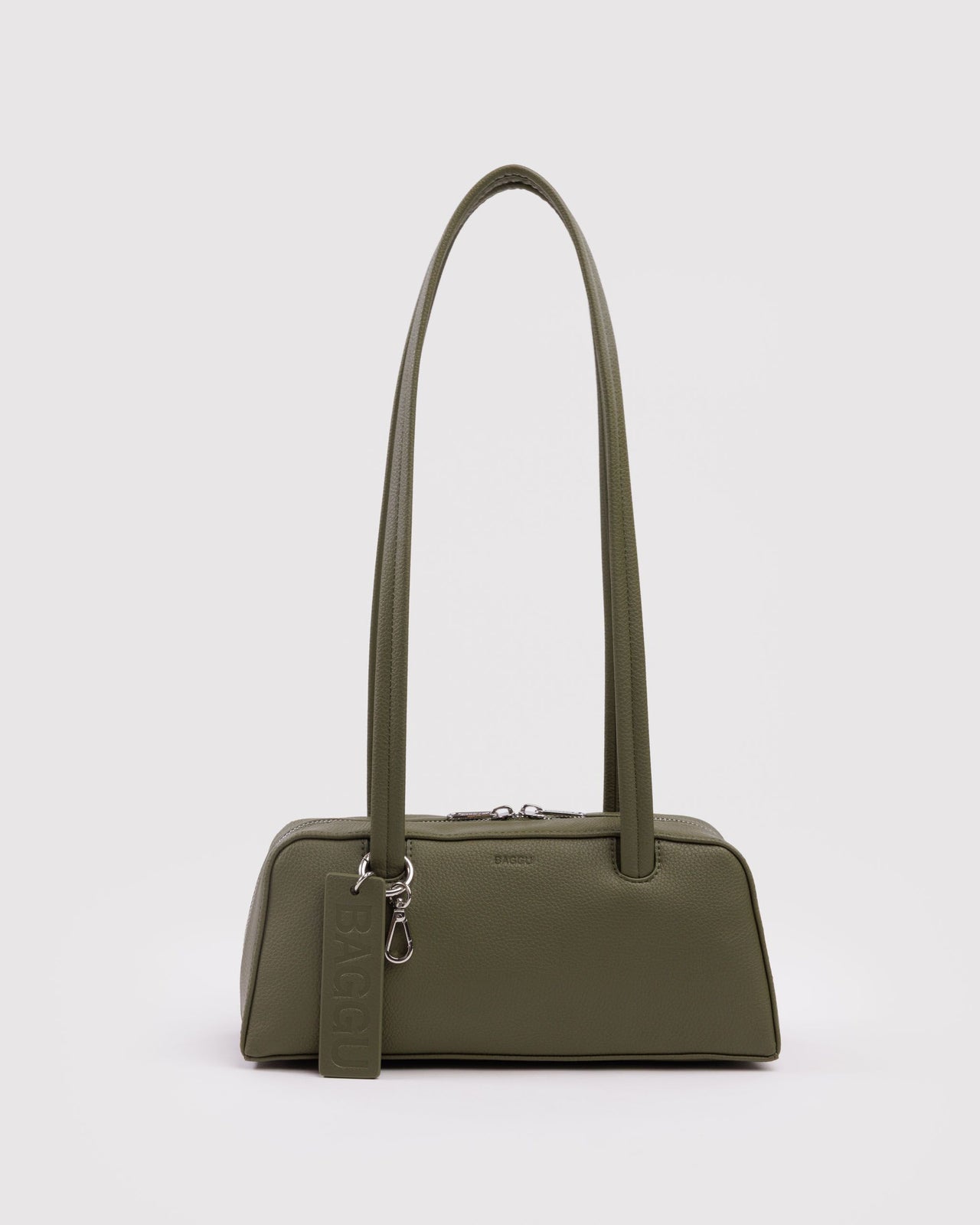 Small Recycled Leather Bowler Bag - Loden