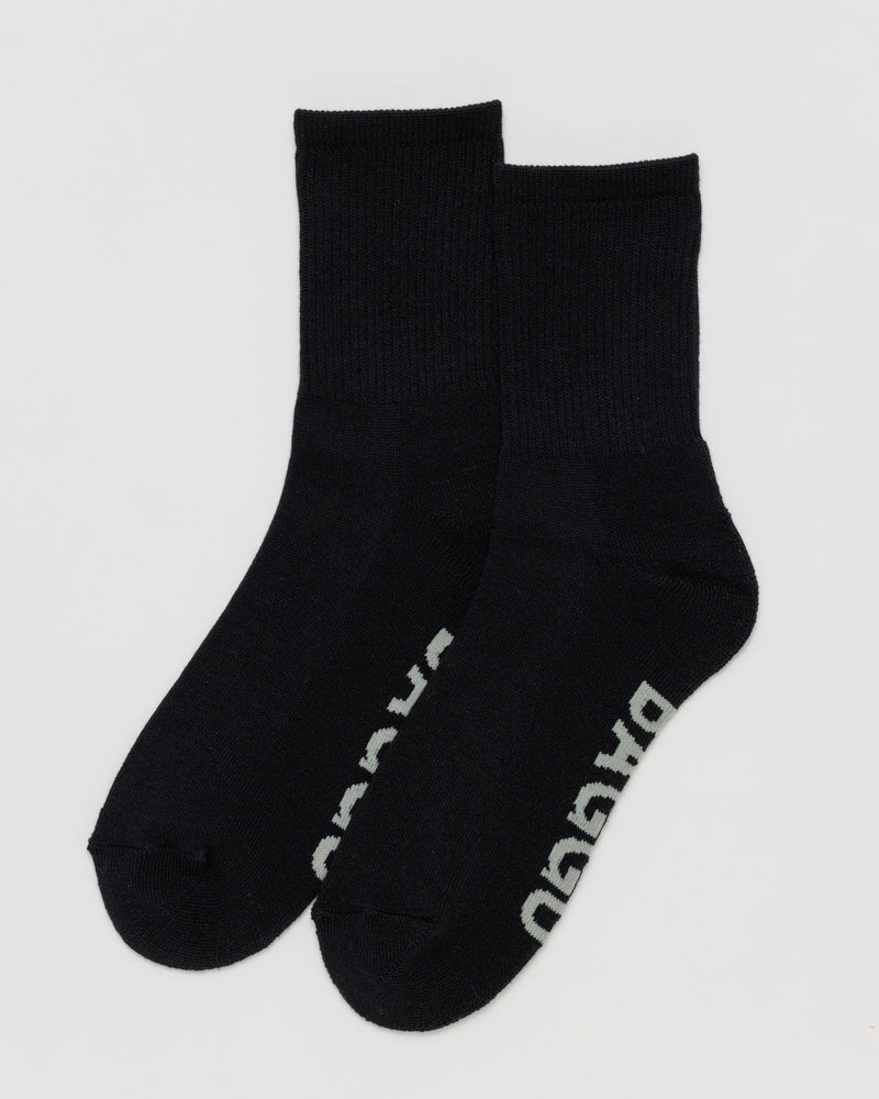 BAGGU PRODUCTS Ribbed Sock - Black