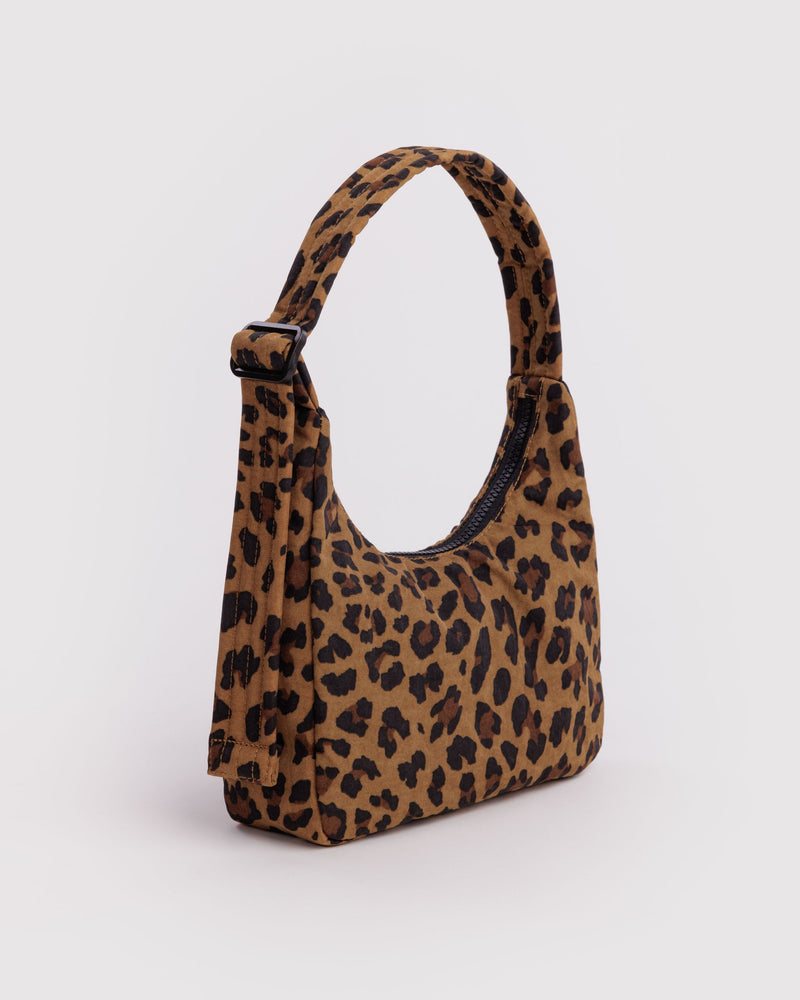 BAGGU  Mini Nylon Shoulder Bag - Leopard