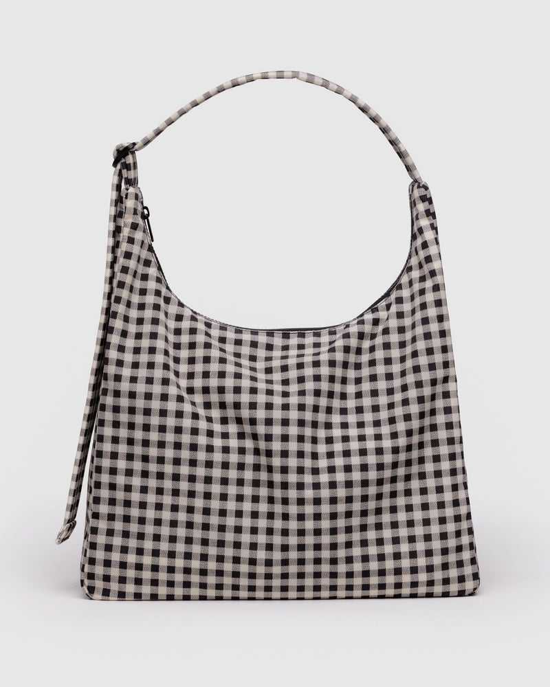 BAGGU ALL PRODUCTS Nylon Shoulder Bag - Black & White Gingham