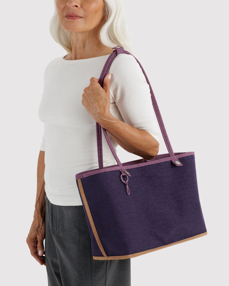 BAGGU  Medium Nylon Reversible Tote - Wild Plum Mix