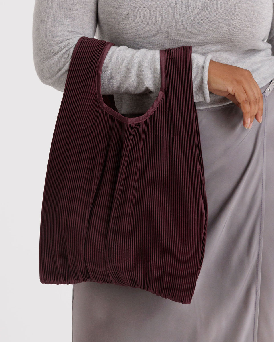 BAGGU New Arrivals Pleated Baggu - Mahogany