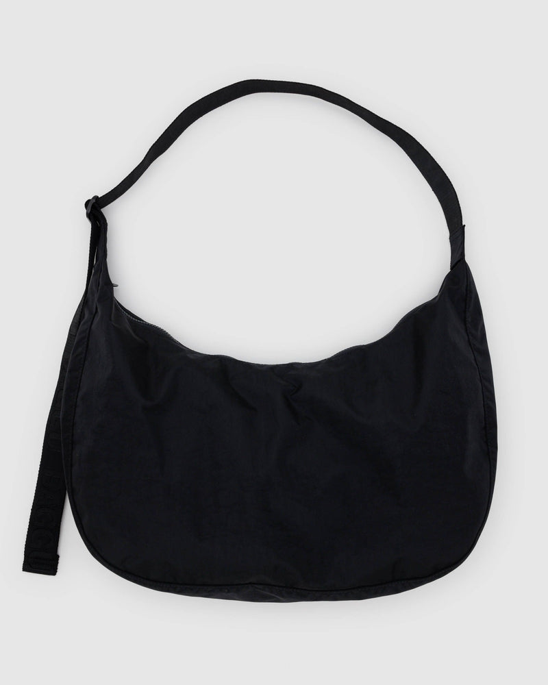 BAGGU Crossbody Bags Large Nylon Crescent Bag - Black