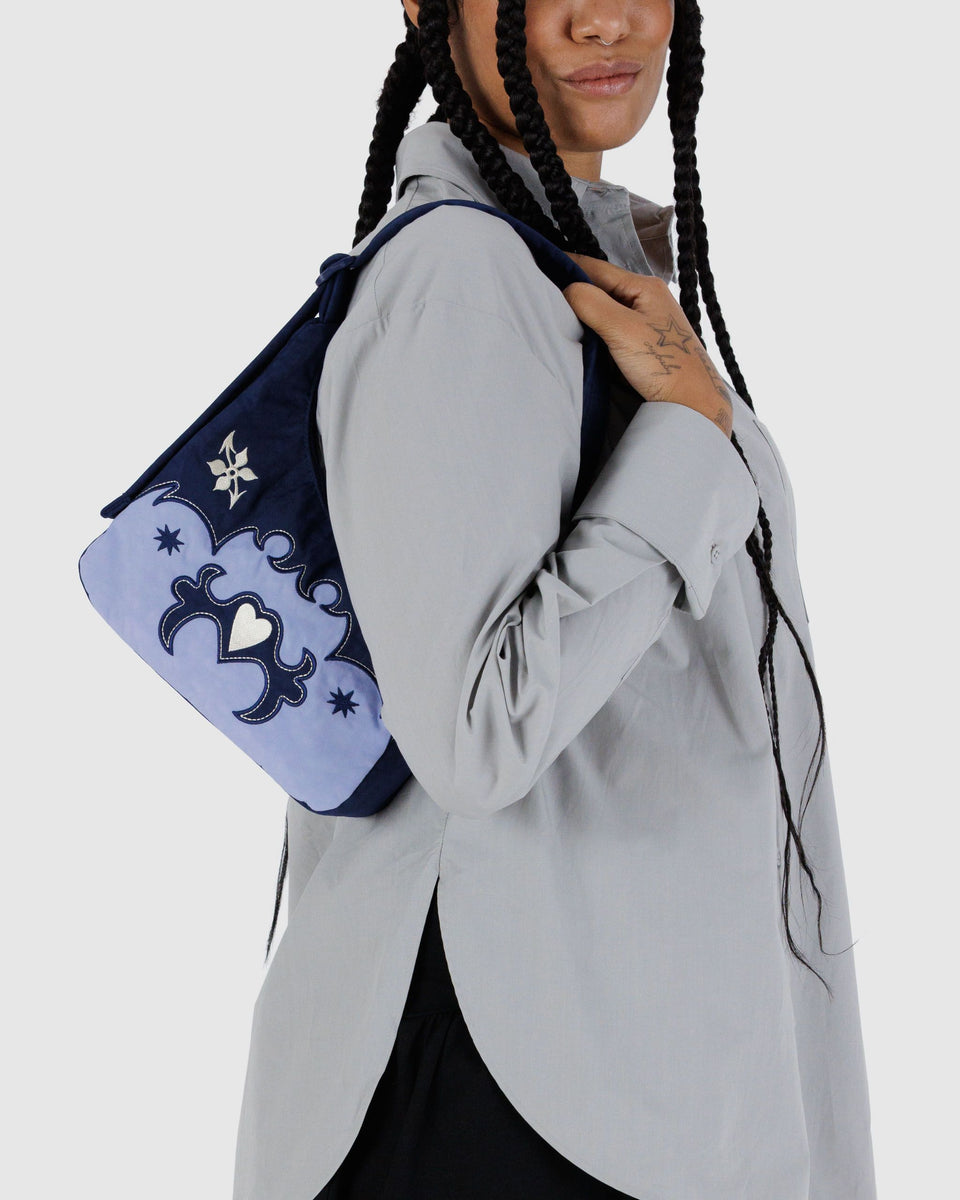 BAGGU Shop All Mini Nylon Shoulder Bag - Western Appliqué