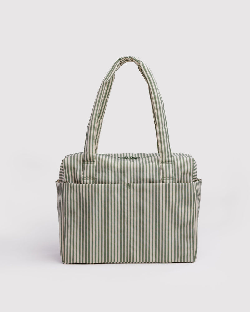 BAGGU  Small Cloud Carry-On - Sage Stripe