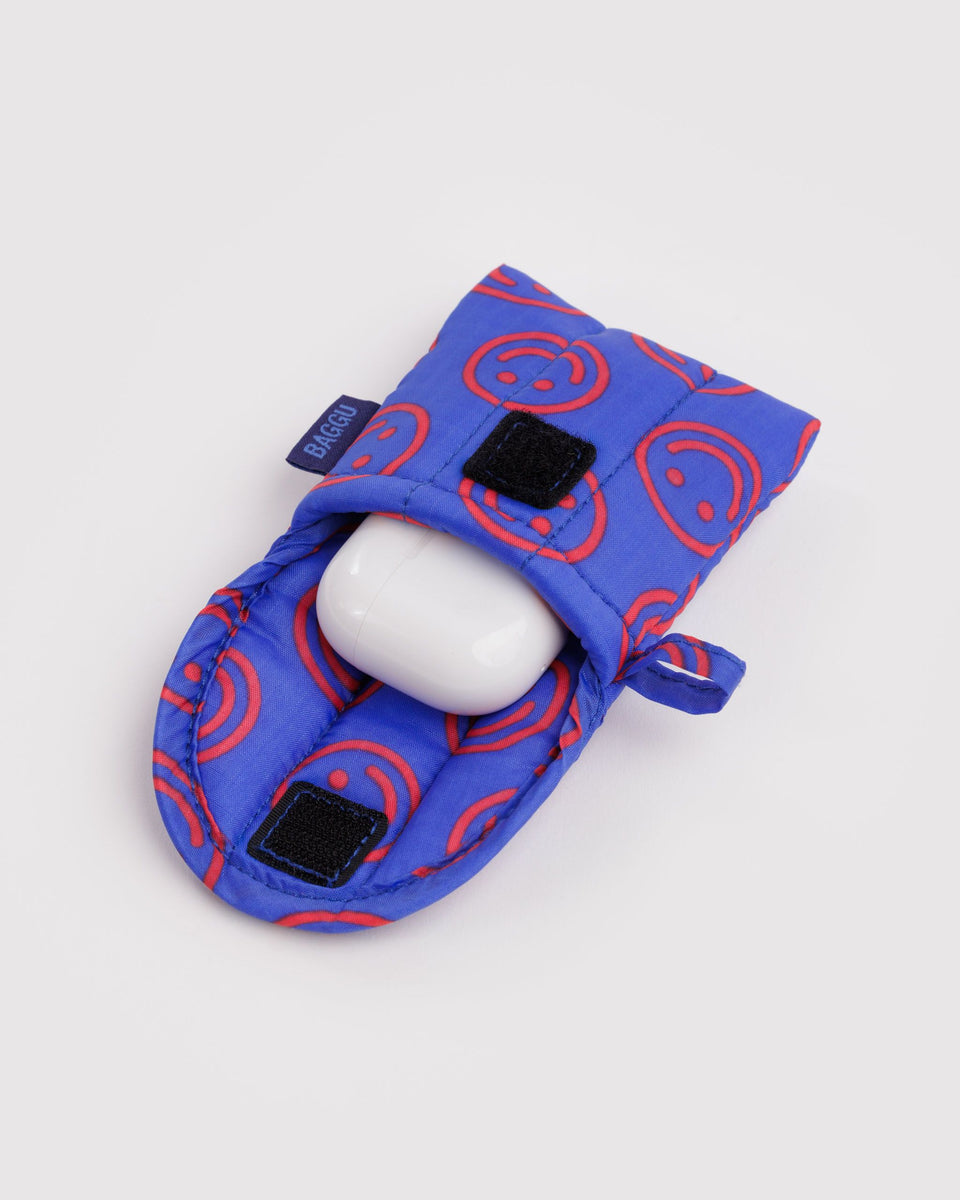BAGGU Puffy Stuff Puffy Earbuds Case - Mini Cobalt Happy