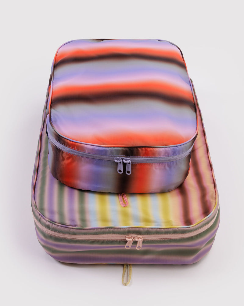 BAGGU  Large Packing Cube Set - Gradient Stripes