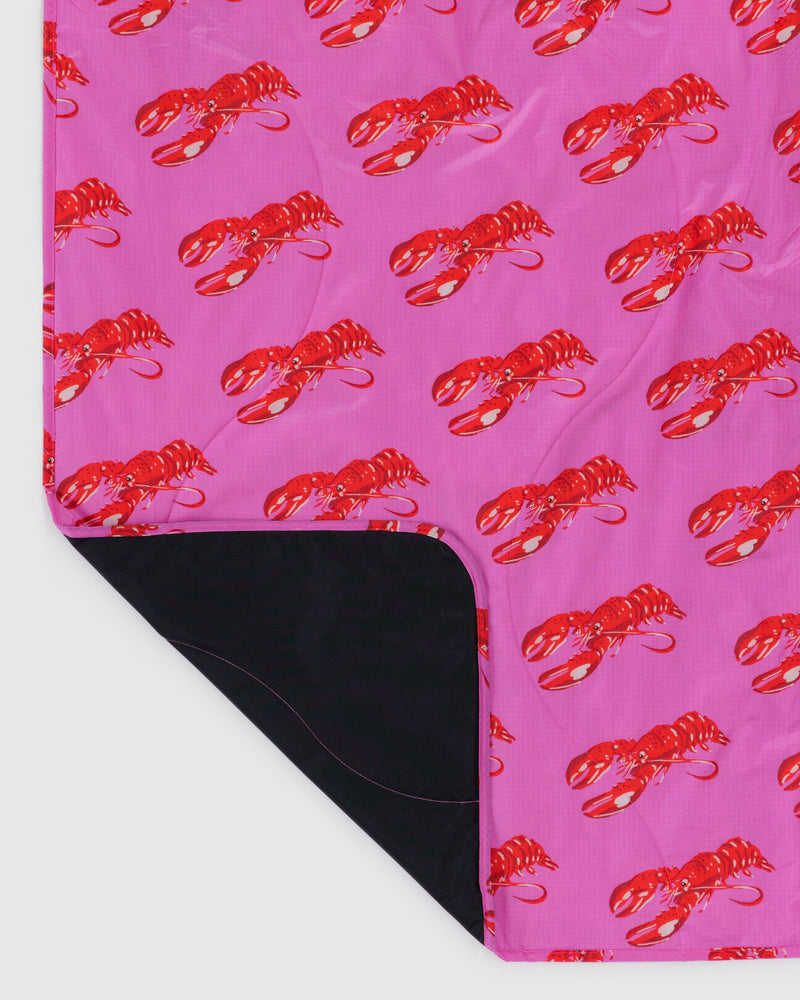 BAGGU  Puffy Picnic Blanket - Pink Lobster