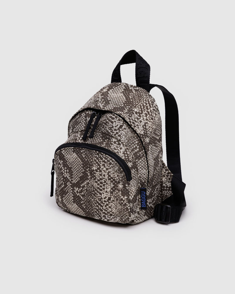 BAGGU  Mini Nylon Backpack - Snakeskin