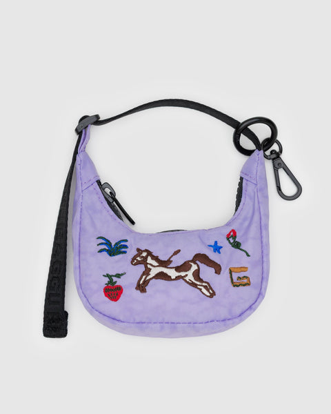 BAGGU.com Cases & Sleeves Crescent Bag Charm - Embroidered Pony