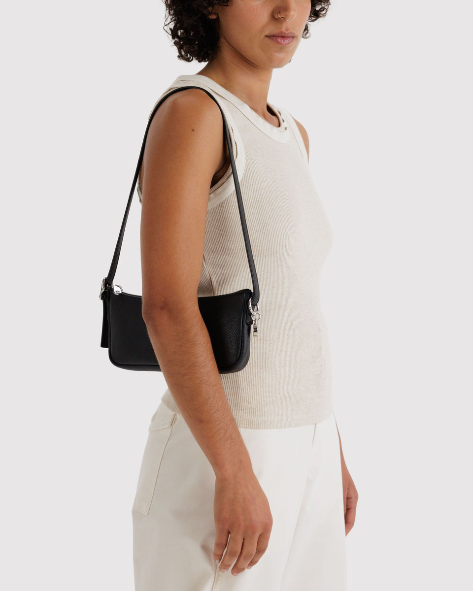 BAGGU Products Recycled Leather Pochette - Black