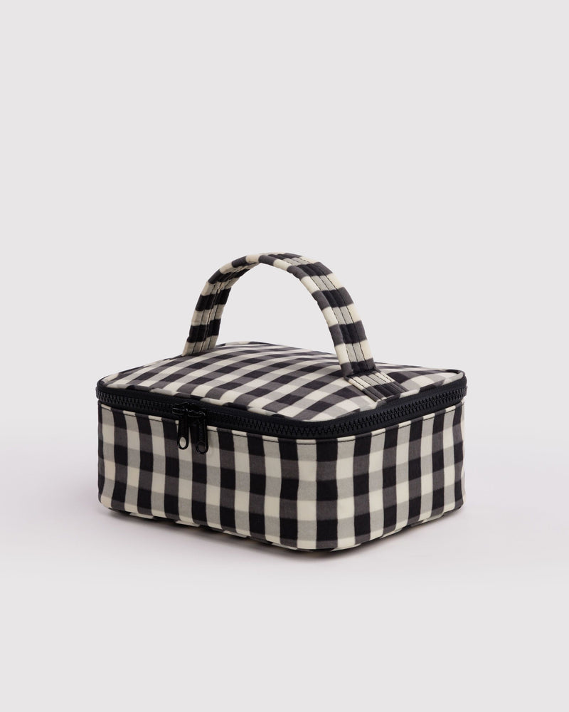 BAGGU  Small Cosmetic Case - Black and Cream Gingham
