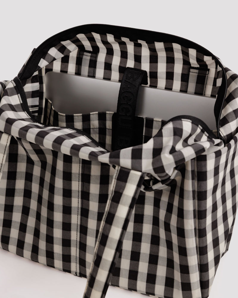 BAGGU  Everyday Cloud Bag - Black and Cream Gingham