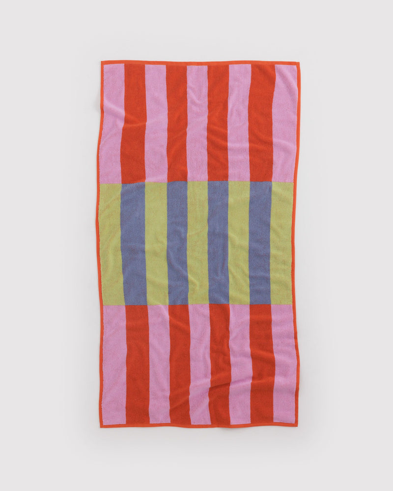 BAGGU  Bath Towel - Pool Stripe