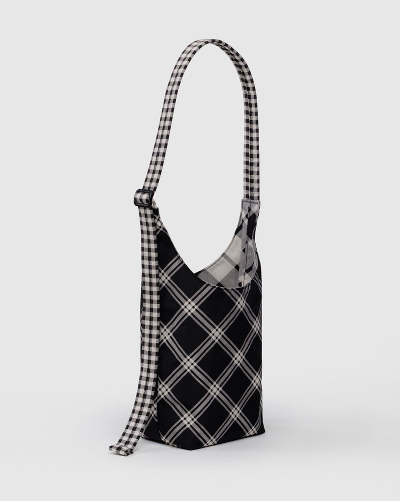 BAGGU.com Crossbody Bags Small Nylon Sling - Mixed Plaid
