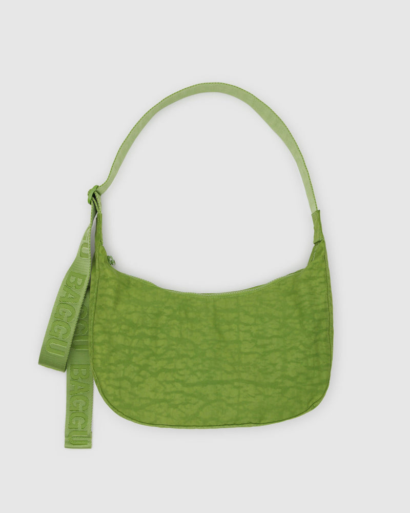 BAGGU  Medium Nylon Crescent Bag - Green Juice